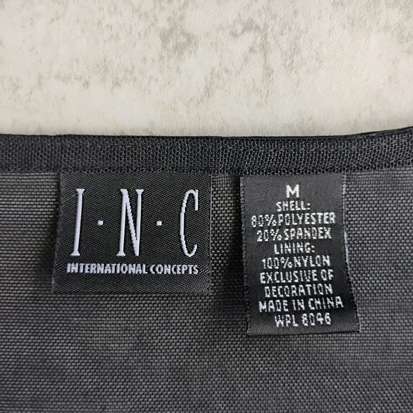 INC Y2K Sheer Mesh Lace Top Womens Medium Black Whimsigoth Witchy Embroidered - Picture 5 of 9